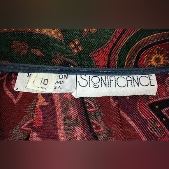 VINTAGE RICH TONE RAYON SKIRT - Picture 5 of 8